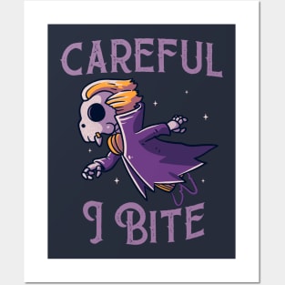 Careful I Bite Funny Cute Spooky Posters and Art